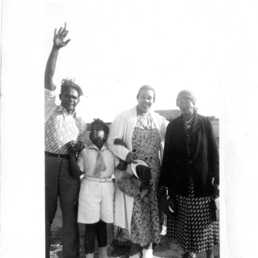 My father, Neal Hemachandra, as a boy, framed by his mother, Leathe; grandmother, Martha; and father, Balatunga.