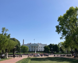 A view back toward the White House from Lafayette Square.